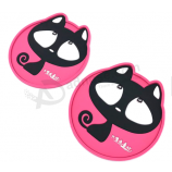 Soft pvc rubber cup mat silicone drink coaster rubber cup coaster