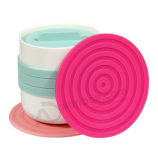 Food grade silicone coffee cup coaster mat rubber cup mat coaster