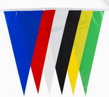 Venda quente personalizado bunting bandeiras pvc triângulo buntings