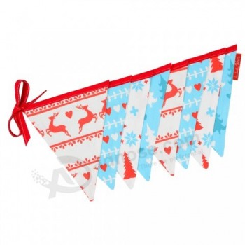 Small Polyester String Flag Christmas Bunting Flags with high quality and any size