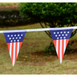 Factory Custom Triangle Flag USA National Flag Bunting with any size