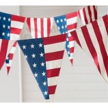 Custom Triangle Bunting Flags Mini American Triangle Flags with high quality and any size