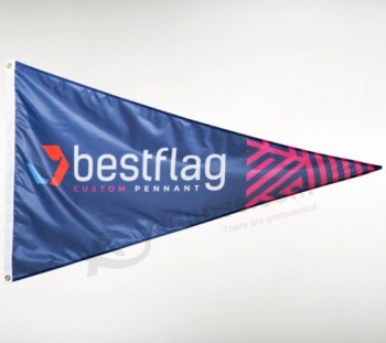 Digital Printing Polyester Triangle Bunting Flags For Promotion with high quality and any size