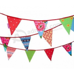 Wholesale Polyester Pennant Banners Colorful Bunting Flags with high quality and any size