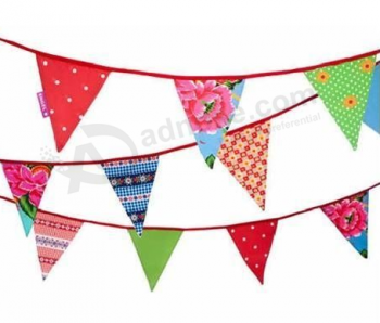 Wholesale Polyester Pennant Banners Colorful Bunting Flags with high quality and any size