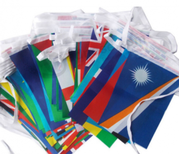 Hoge kwaliteit minigriehoeksnaarbanner wereldvlaggors