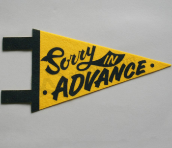 Wholesale Custom Logo Felt Soccer Team Pennant Flag with high quality and any size