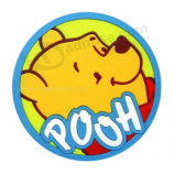 Custom logo cup mat silicone round rubber cartoon coasters