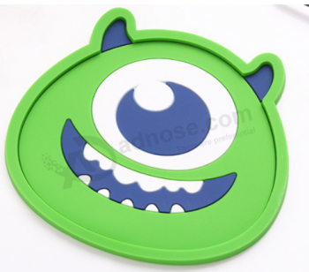 Forma redonda mole pvc cartoon cup coaster wholesale