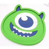 Round shape soft pvc cartoon cup coaster wholesale