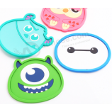 Custom shape 3d cartoon custom cup coaster set