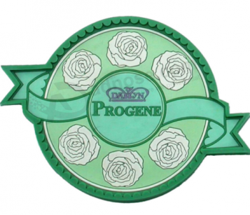 Logotipo personalizado promocional em forma de coaster copo macio pvc 