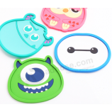 Custom design cartoon soft pvc cup coaster 