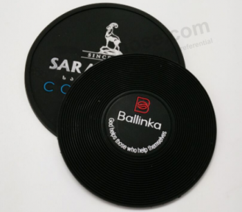 Impressão personalizada logo coaster rubber cup mat 
