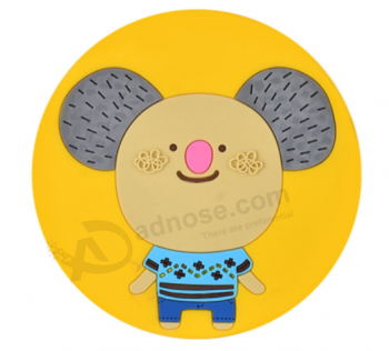 Round shape silicone coaster rubber cup mat for promotional with high quality and any size