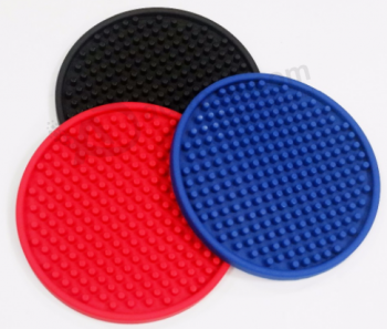 Goede kwaliteit siliconen pad kleurrijke honingraat cup mat 