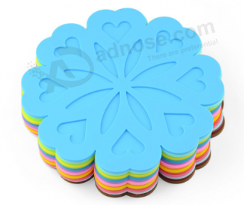 Promotional round waterproof rubber drink coasters