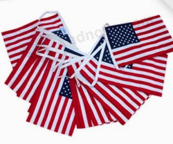 Mini American Flag Hanging USA String Flags Wholesale with high quality and any size