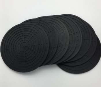 Runde geformte schwarze PVC-Matten für Tee-Kaffee