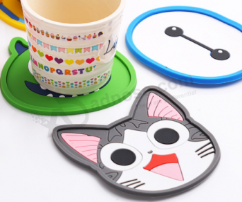 Coaster de tasse de silicone de dessin animé avec votre propre conception
