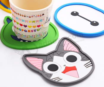 Coaster do copo do silicone dos desenhos animados com seu próprio design