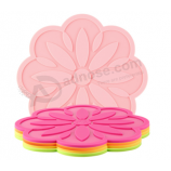 Soft PVC drink coaster tea cup mat wholesale