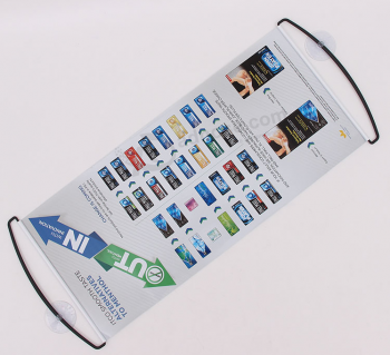 Promotion hand pull banner hand scrolling flag for sale