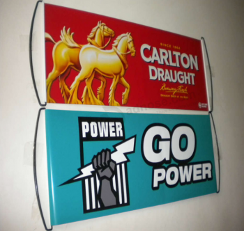 Football fan custom logo hand held rolling banner with high quality and any size