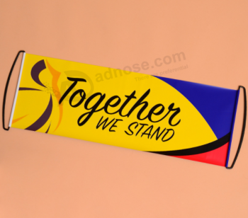 Cheering fan scrolling banner sport hand banner with high quality and any size