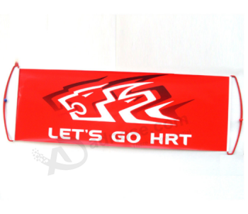 Hand held custom logo scroll banner with low moq with high quality and any size