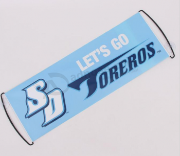 Factory custom cheap hand rolling flags fan scrolling banners with high quality and any size