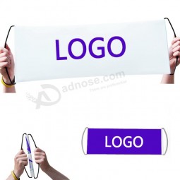 Custom logo retractable hand scrolling flag wholesale