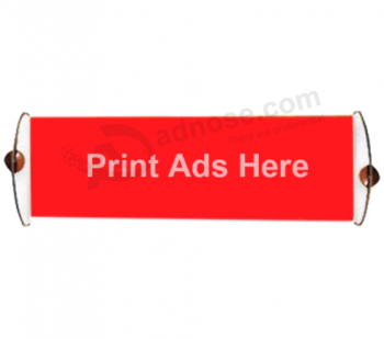 Printed logo hand rolling flag small scrolling banner with high quality and any size