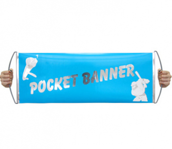 Promotional gifts hand held PET rolling banner factory
