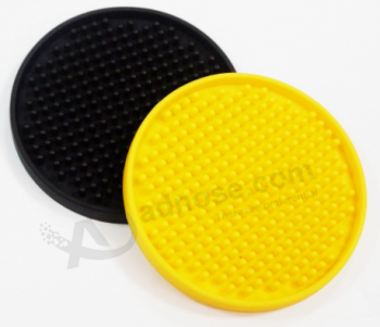 Coaster de silicone antiderrapante personalizado de fábrica com ponto convexo