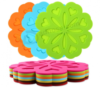 Soft material waterproof rubber coasters cup mat