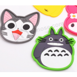 Eco- friendly customized cartoon rubber cup coasters mat