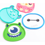 Cartoon lovely soft pvc cup coasters mat custom
