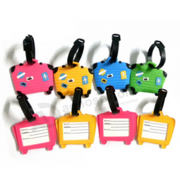 Factory supply custom 3D soft silicone luggage tag