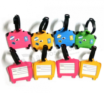 Factory supply custom 3D soft silicone luggage tag