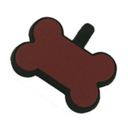 Bone shaped funny design silicone dog name tag custom