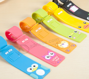 New design fashionable rubber silicone travel luggage tag