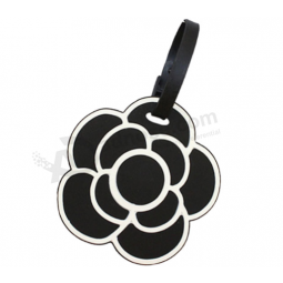 étiquette de bagage de silicone de type de fleur de camélia pour le sac 