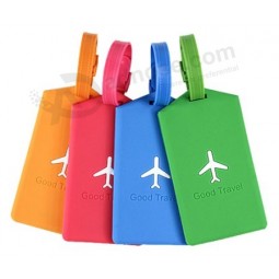 étiquette en caoutchouc de silicone étiquette de bagage de compagnies aériennes pvc douces