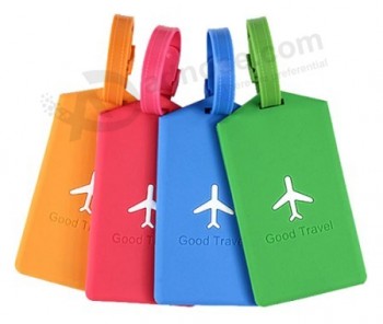 Siliconen rubber label zachte pvc luchtvaartlijnen bagagelabels
