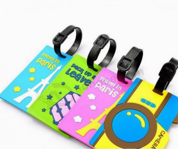 Silicone rubber luggage name tag with custom logo