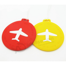 Round Shape Logo Rubber Luggage Tags For Promotion