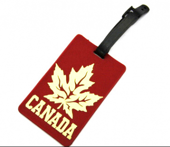 Tag de bagagem de borracha de bandeira nacional de identificação com nome