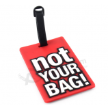 Bulk op maat logo pvc zak tag met standaard formaat