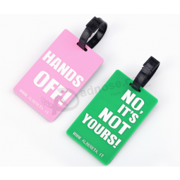 Soft pvc bag label silicone luggage tag for sale